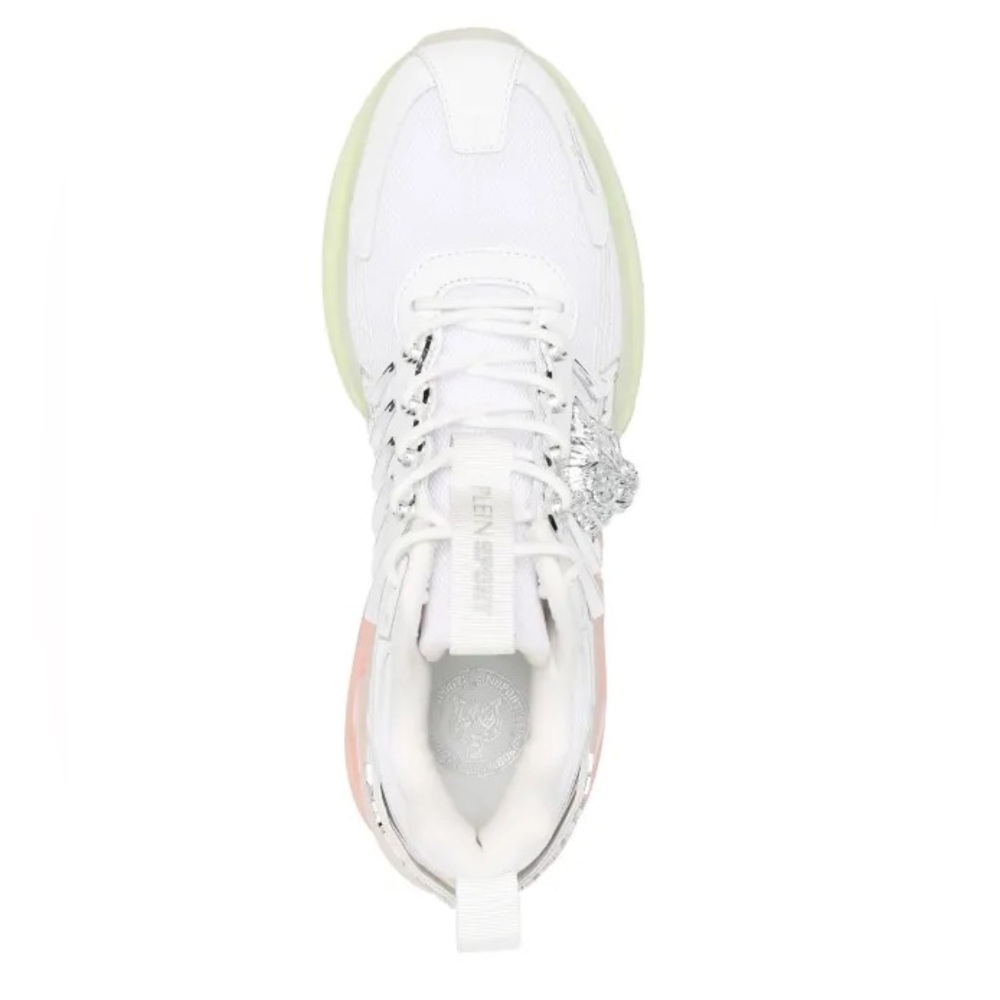 Plein Sport Runner Tiger Plaque White Gradient Sneakers - Picture 4 of 5